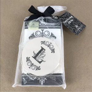 L Monogram Paper Coaster and Napkin Set